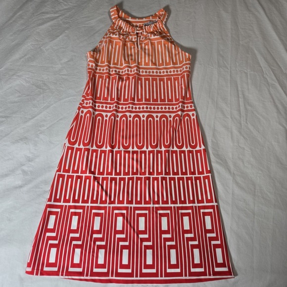 JUDE CONNALLY Dress‎  Geometric Ombra Orange/Red Summer Dress Size Small EUC - Picture 12 of 12